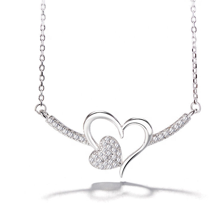 Silver heart necklace UK