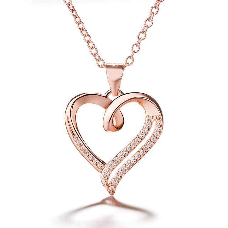 Rosegold heart necklace UK