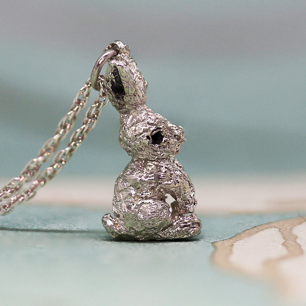 Baby Bunny Sterling Silver Necklace