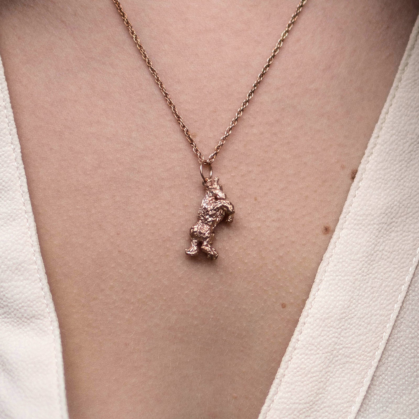 Silver horse necklace