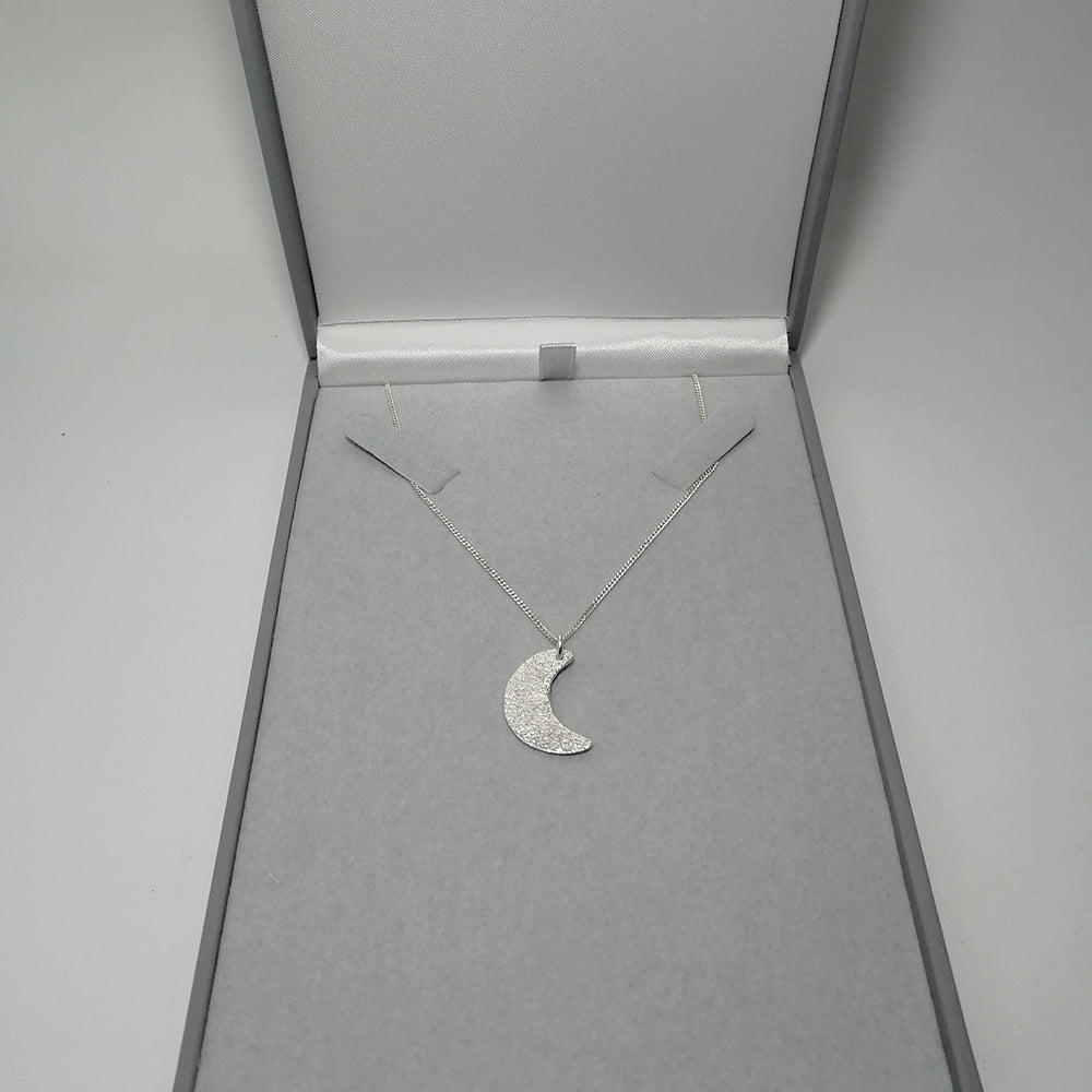 Half moon silver necklace