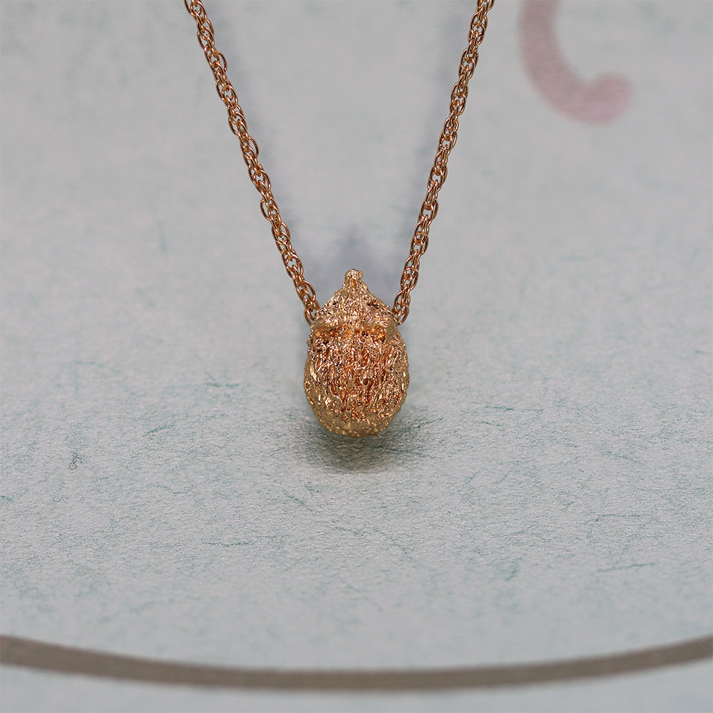 Hedgehog Rose Gold Plated Silver necklace