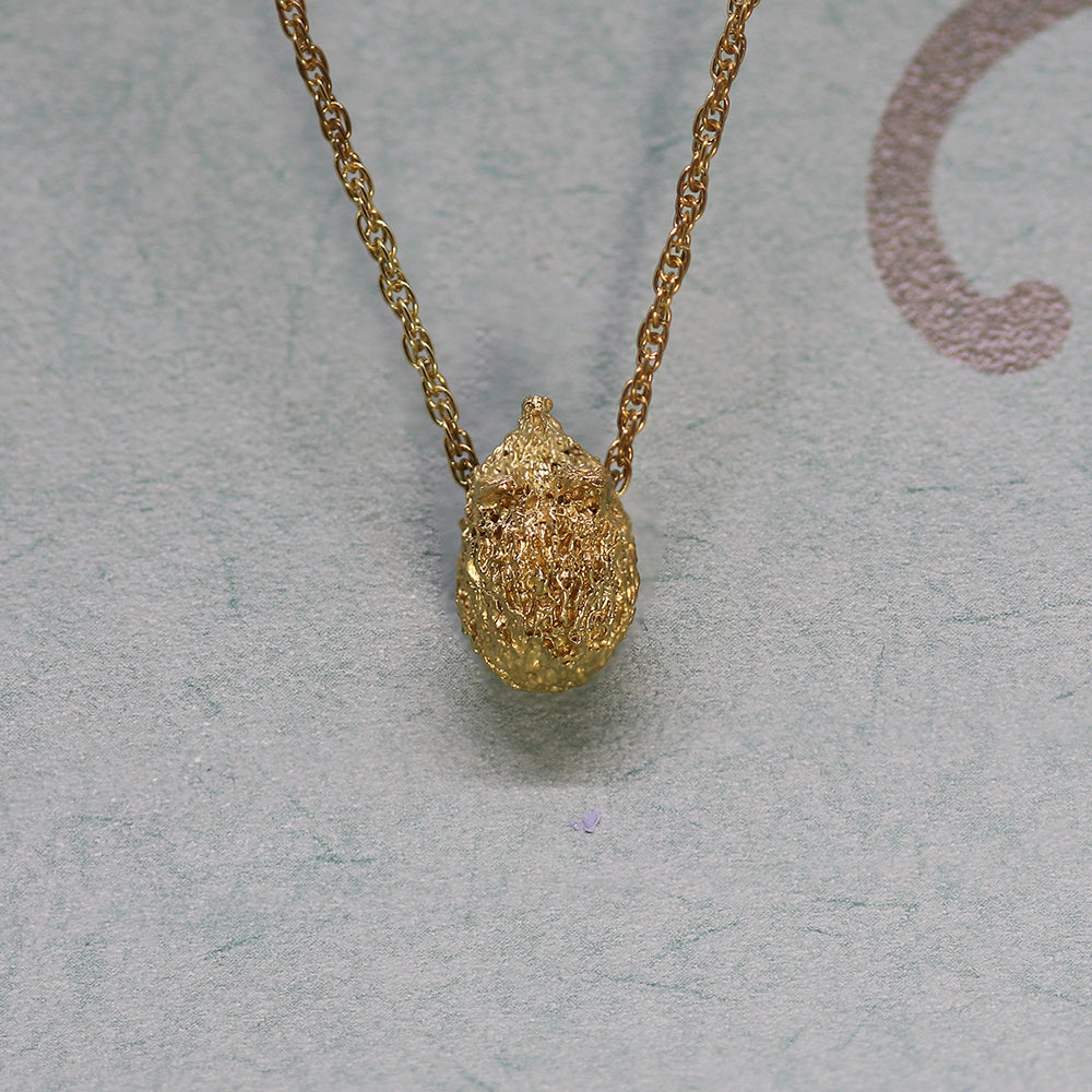 Hedgehog Gold Plated Silver necklace