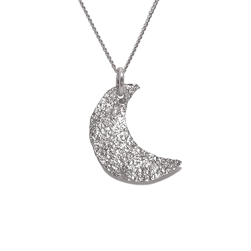 Half moon silver necklace