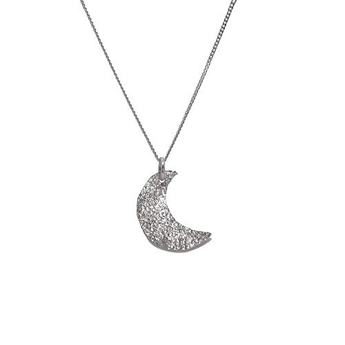 Half moon silver necklace