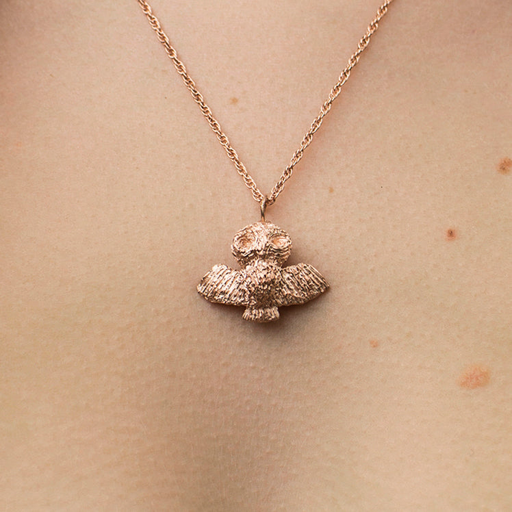 Rose Gold Owl necklace