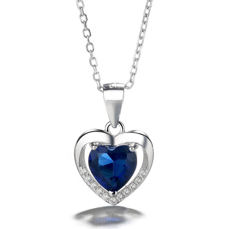 Heart Necklace Sterling Silver