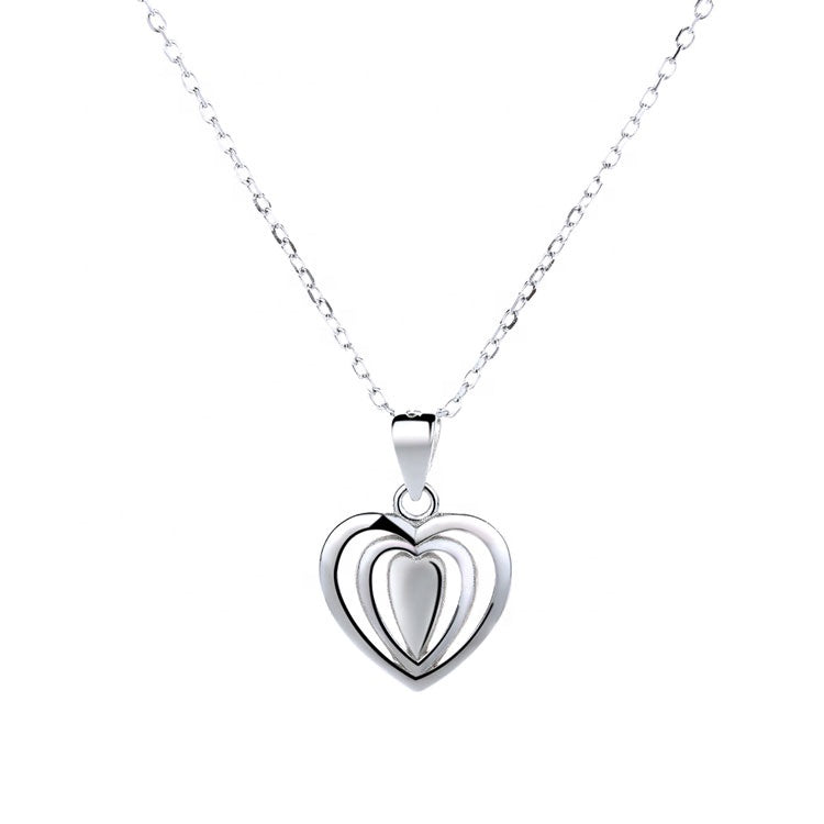 Heart Necklace Sterling Silver