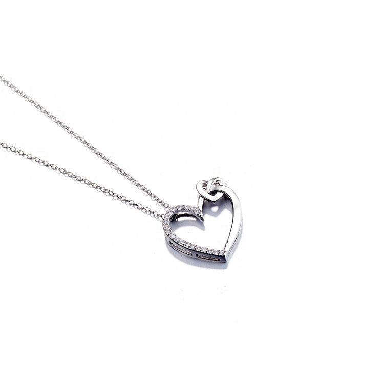 Love Heart Necklace Sterling Silver