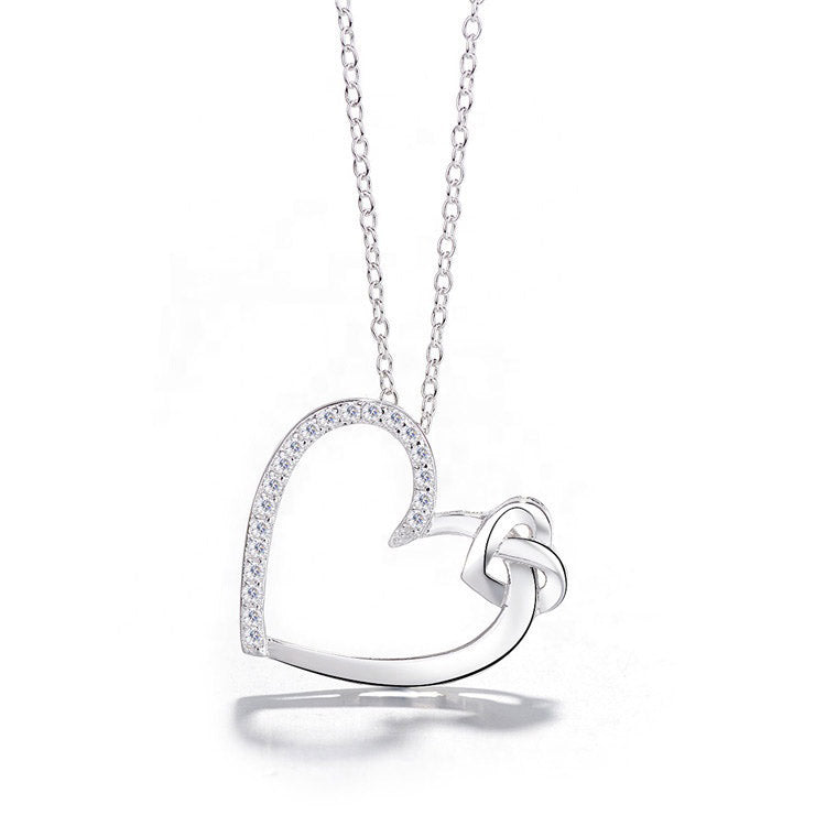 Love Heart Necklace Sterling Silver