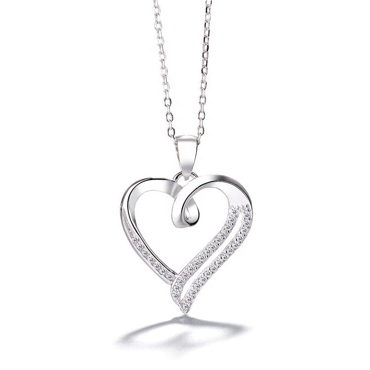 Heart Necklace Sterling Silver