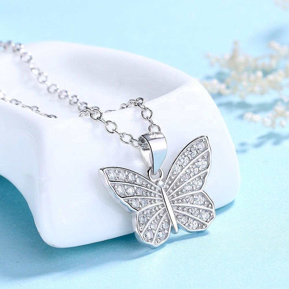 Butterfly Necklace Sterling Silver