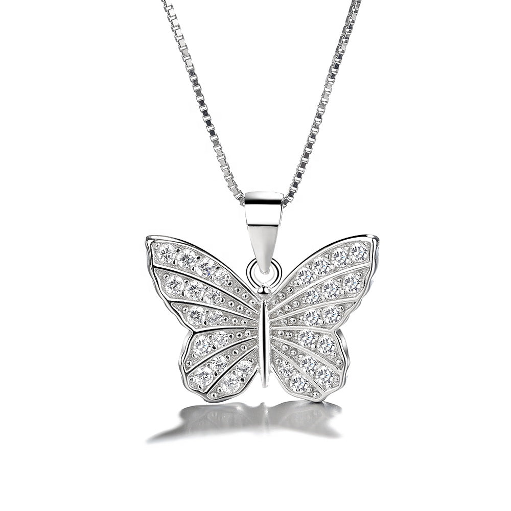 Butterfly Necklace Sterling Silver