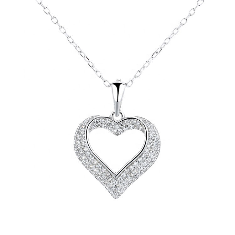 Heart Necklace Sterling Silver