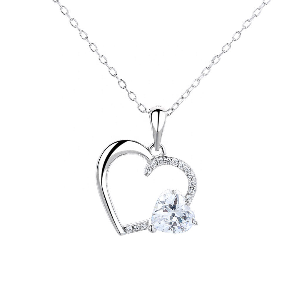 Heart Necklace Sterling Silver